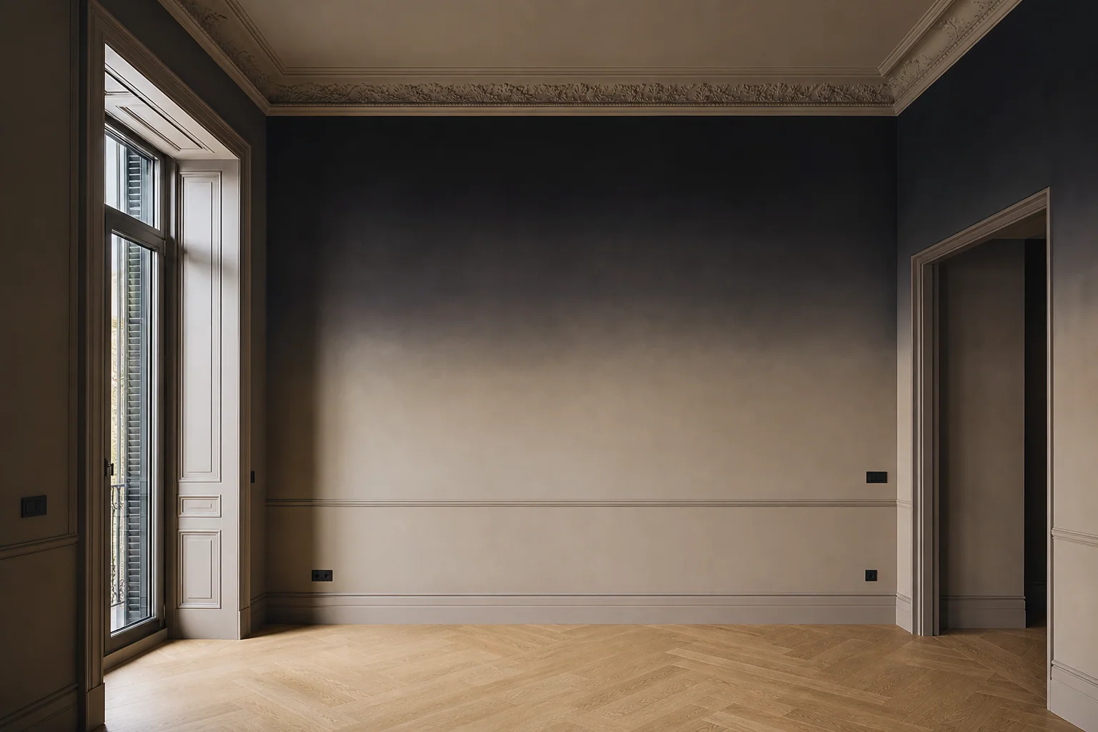 Pintura interior compleja en Barcelona en una reforma de vivienda en Barcelona
