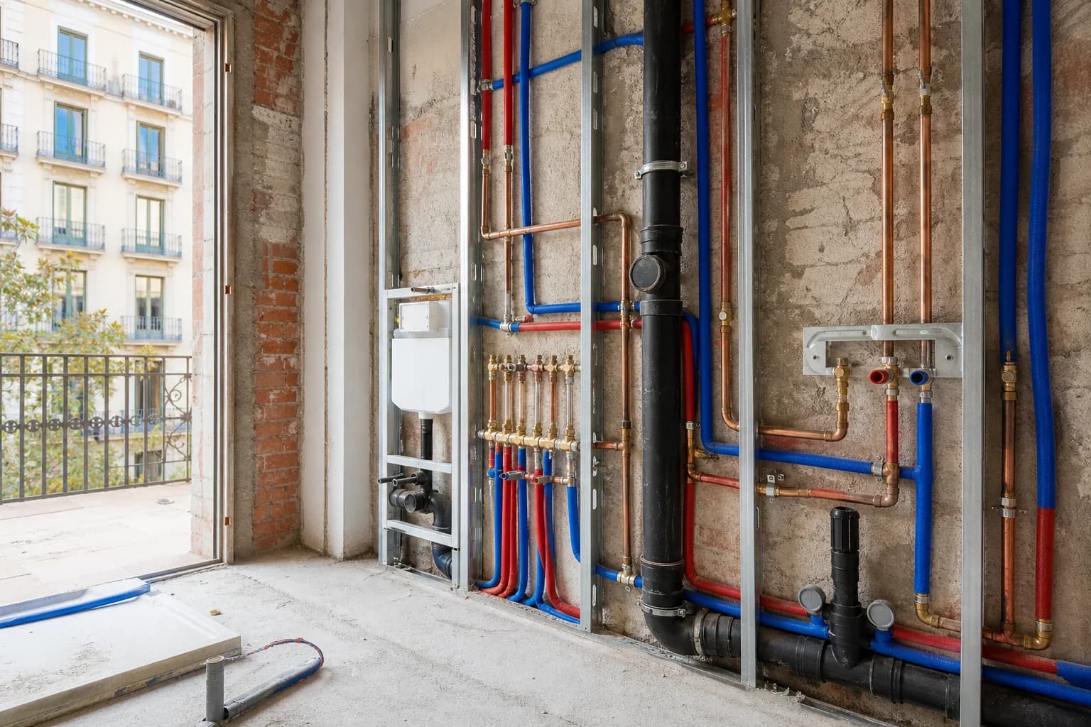 Fontanería e Instalación Sanitaria en una reforma de vivienda en Barcelona